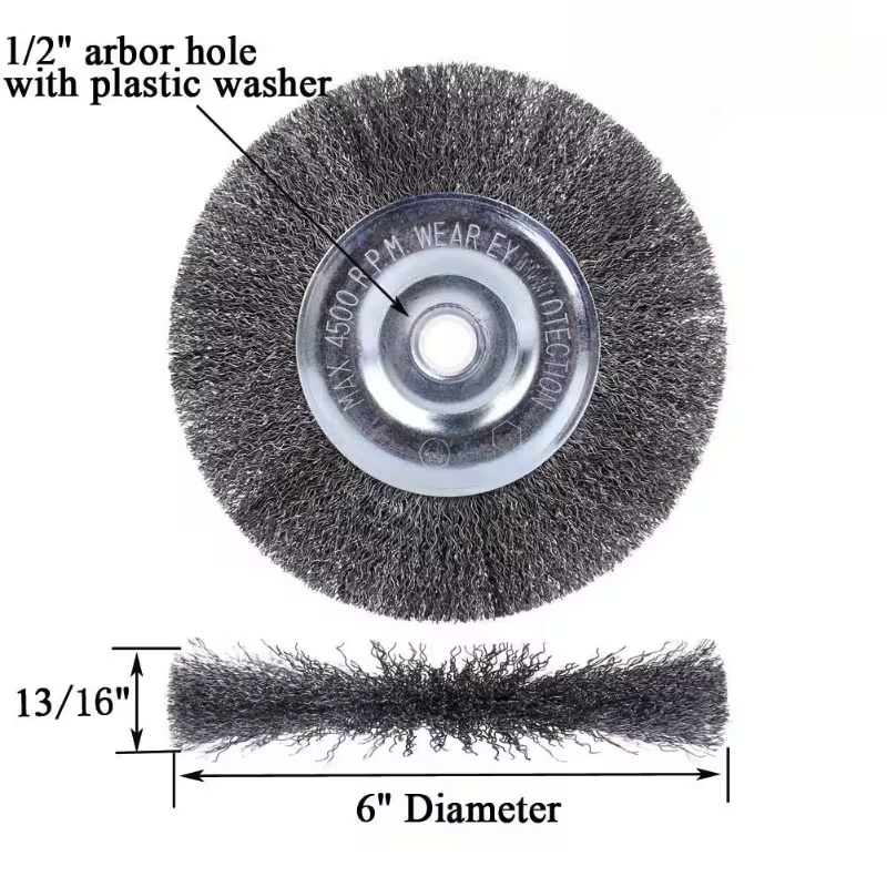 1+1 CADOU Disc perie de sarma circulara, dimensiune 6", 15mm