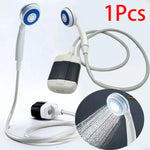 Pachet promotional pentru camping - Dus portabil de camping, Lanterna tip felinar solar, Aragaz portabil camping