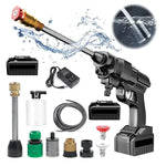 Kit Aparat de spalat electric cu presiune cu rezervor pentru detergent, 2 acumulatori 48 V