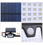 Lampa solara cu 3 panouri rotative, detectie miscare, acumulator incorporat