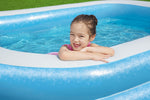 Pachet promotional Piscina Gonflabila cu 2 inele + Hamac din bumbac, dimensiuni 200 x 80 cm + Pompa electrica CADOU