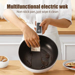 Tigaie electrica 26cm, inteligenta, multifunctionala 3L + Dispenser detergent vase cu suport pentru burete CADOU