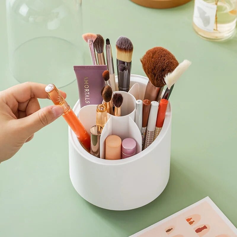 Organizator rotativ 360°, pentru pensule machiaj