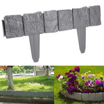 Set 10 x Bordura din plastic cu aspect de piatra