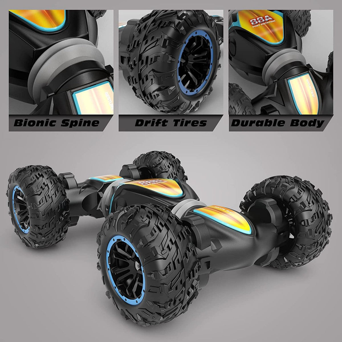 Masina RC 4×4 AWD cu telecomanda, ceas control gesturi, rotatie 360, cascadorii