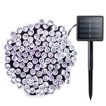 Instalatie Craciun 10m cu flash, 200 LED-uri, de exterior, tip franjuri, turturi ,fir alb, interconectabila + Instalatie solara 10 metri, 100 LED CADOU