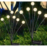 Set 2 x Lampa solara LED Alb Cald, 6 bulbi, decoratiune gradina