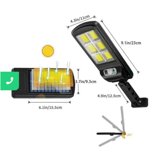 Set 5 X Proiector solar 6 celule, 30W, cu senzor de miscare, sistem prindere inclus