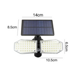 Lampa 78 LED cu panou solar dublu, split de perete, senzor de miscare