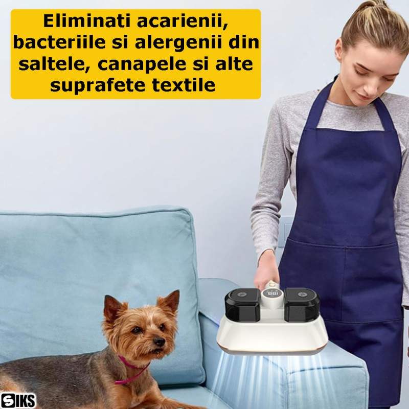 Aspirator Anti-Acarieni UV-C SIKS Cu Tehnologie Avansata, Filtrare HEPA