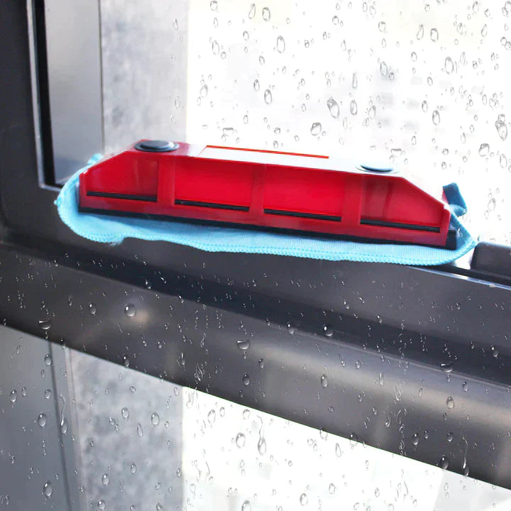 Stergator magnetic dublu pentru curatarea geamurilor