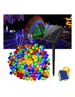 Instalatie cu incarcare solara, 500 LED, 50 metri, Multicolor, 12-14 ore de functionare + Instalatie solara 100 LED, 10 metri CADOU