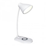 Lampa birou LED cu incarcare wireless, alb, 18x10x41cm