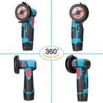 Mini Polizor unghiular portabil cu 2 acumulatori si 2 discuri, 12V