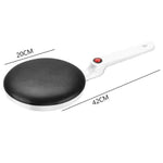 Tigaie de clatite, electrica, 650 W, 20 cm, strat antiaderent, indicator luminos, alb