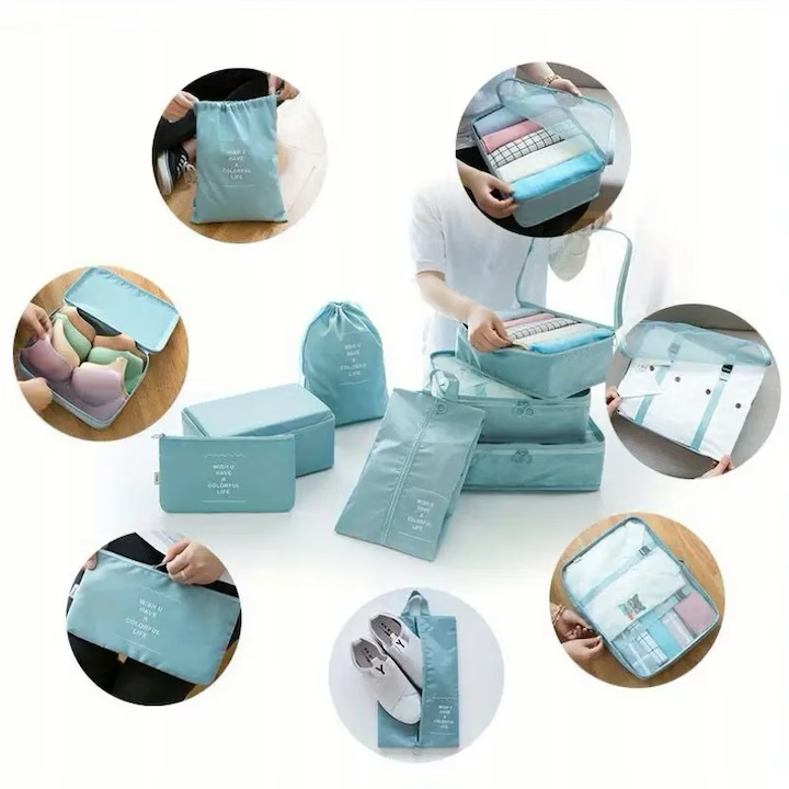 1+1 CADOU Set 7 genti de organizare pentru Calatorie, Waterproof