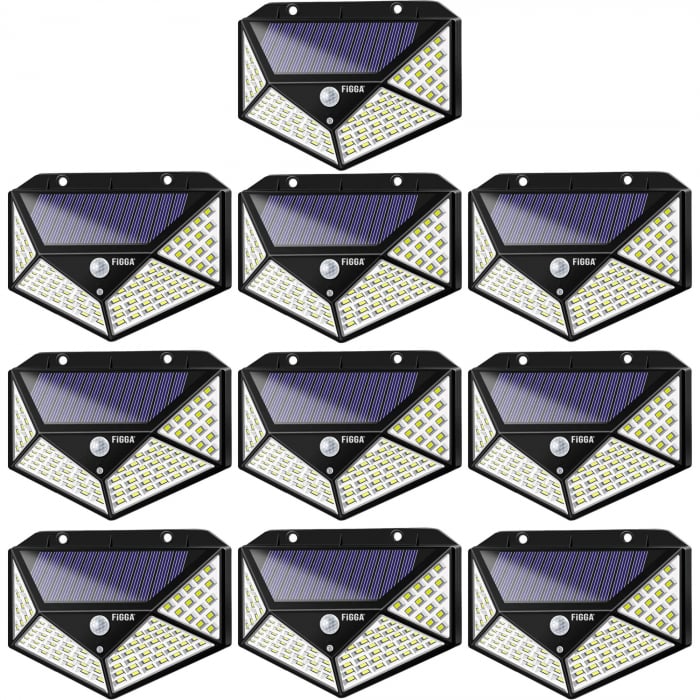 Set 10 x Lampa cu Incarcare Solara 100 LED