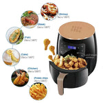 Friteuza fara Ulei cu aer cald, Functie de Coacere, 6L, LCD + CADOU 100 Buc. hartii de copt