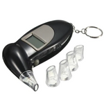 Alcool tester digital cu display LCD, Etilotest digital, 4 mustiucuri incluse