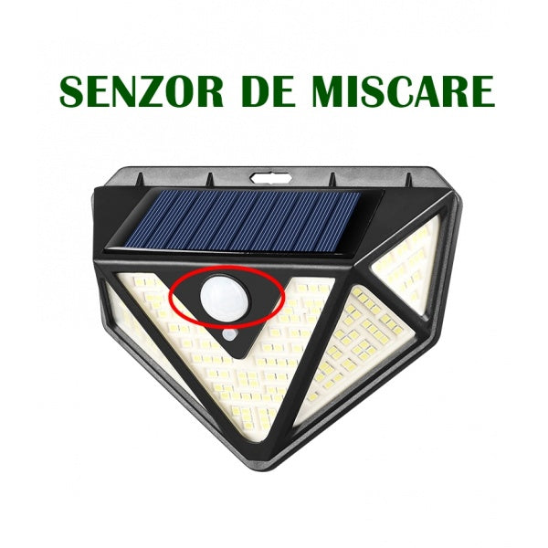 Set 3 Lămpi Solare PREMIUM 166 LED