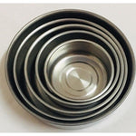 Set 5 caserole din inox prevazute cu capace din plastic transparent