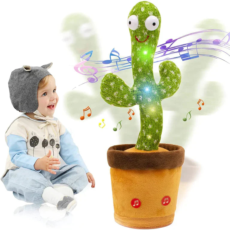Jucarie audio educativa, limba engleza, 224 de cuvinte + Jucarie Interactiva de Plus Cactus Dansator cu USB CADOU