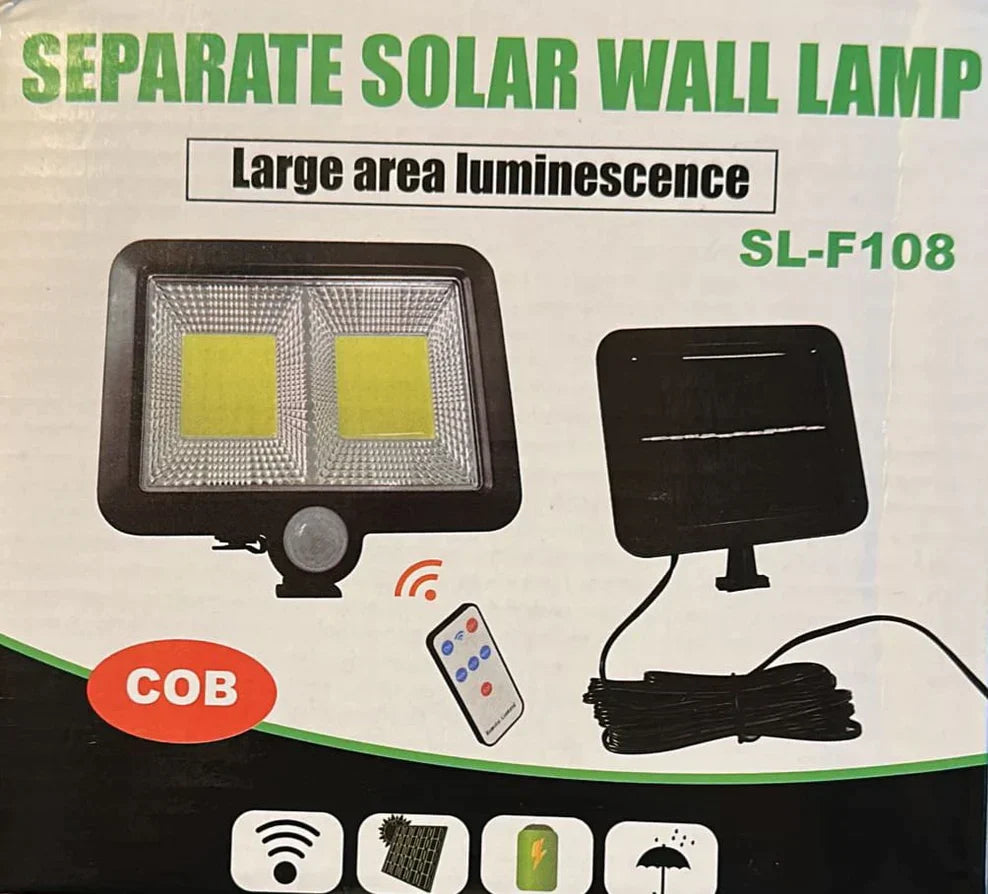 Set 2 sau 6 Lampi Solare LED SL-F108 COB cu senzor de miscare + telecomanda