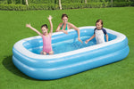 Pachet promotional Piscina Gonflabila cu 2 inele + Hamac din bumbac, dimensiuni 200 x 80 cm + Pompa electrica CADOU