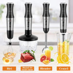 Set blender de mâna 4 in 1, 1500W cu 2 viteze și funcție turbo