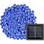 Instalatie Craciun 10m cu flash, 200 LED-uri, de exterior, tip franjuri, turturi ,fir alb, interconectabila + Instalatie solara 10 metri, 100 LED CADOU