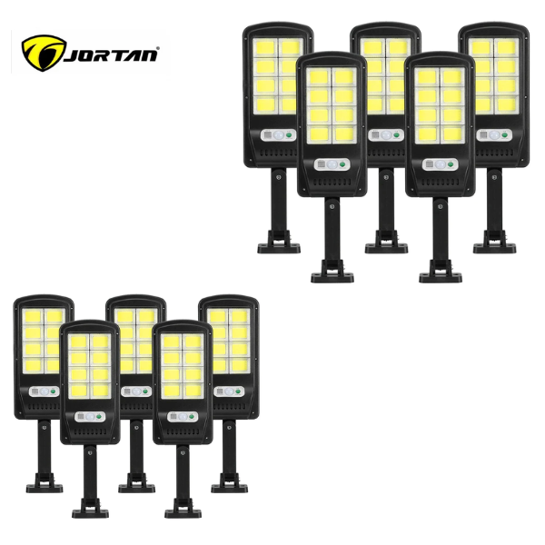 Set 10 lampi solare Jortan, 8 celule, 160 LED-uri COB, Telecomanda