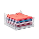 Organizator 10 tricouri / camasi EZTAX Slim din plastic Transparent