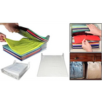 Organizator 10 tricouri / camasi EZTAX Slim din plastic Transparent