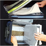 Organizator 10 tricouri / camasi EZTAX Slim din plastic Transparent