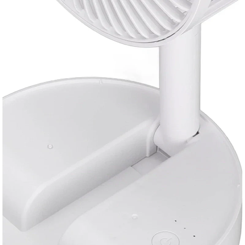 Ventilator portabil de masa cu incarcare prin USB cu 3 Trepte de viteza Alb
