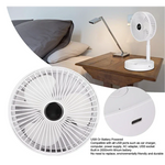 Ventilator portabil de masa cu incarcare prin USB cu 3 Trepte de viteza Alb