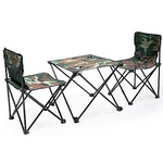 Set Masa cu 2 Scaune Pentru Camping Pliabile Model Army Geanta Inclusa