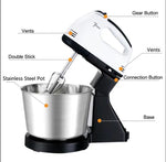 Mixer cu bol din inox, putere 350 W, 2L, inox, 7 trepte de Viteze