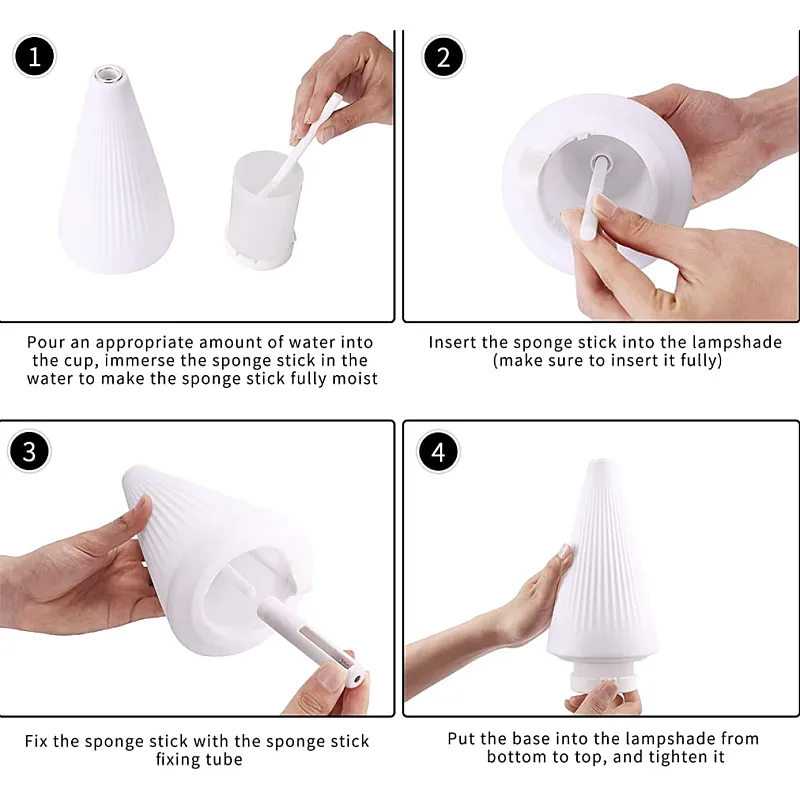 Umidificator LOUVER cu lampa si control tactil
