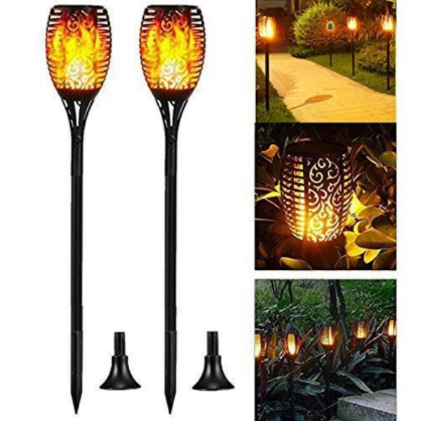 Set 8 x Lampa solara tip torta cu efect flacara, 51 cm