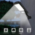 Set 5 lampi solare Jortan, 8 celule, 160 LED-uri COB, Telecomanda + 5 Lampi solare cu 100 LED, senzor de miscare CADOU