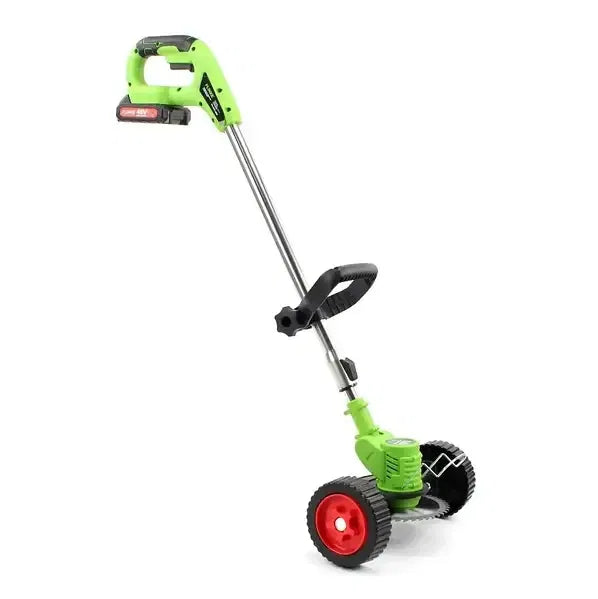 Motocoasa electrica 48V, 4000 mAh, 18000 RPM, cu 2 acumulatori si roti detasabile