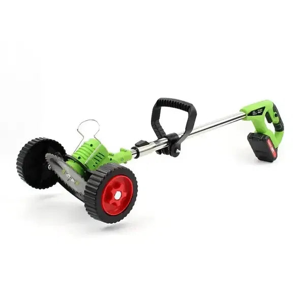 Motocoasa electrica 48V, 4000 mAh, 18000 RPM, cu 2 acumulatori si roti detasabile