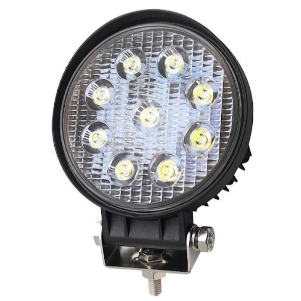 Set 4 proiectoare rotunde, 9 LED 42W auto off-road, IP 67