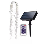 Instalatie cu incarcare solara 12 metri franjuri ,300 led diverse culori