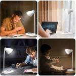 Lampa birou LED cu incarcare wireless, alb, 18x10x41cm