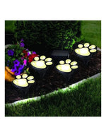 Set 4 Lampi Solare Paw Print Light