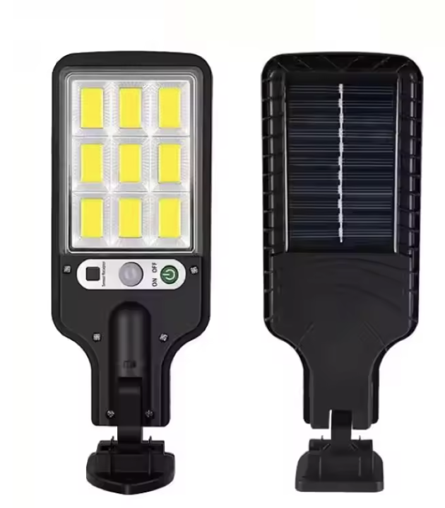 SET 4x Lampă Solară Stradală LED COB 108, Senzor de Mișcare, Telecomandă