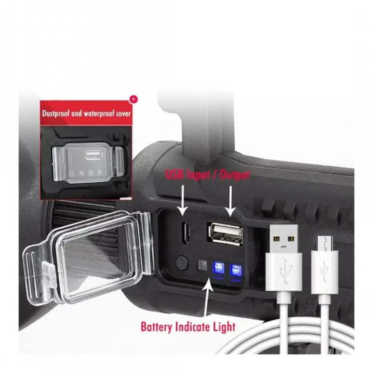 Lanterna LED, reincarcabila, functie powerbank