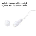 1+1 CADOU Instalatie franjuri 12m, 300 LED-uri, de exterior, interconectabile